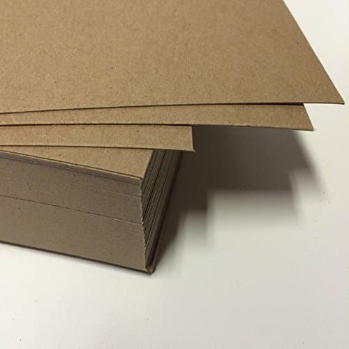 8.5" x 11" Medium Weight Chipboard Brown Craft Sheets for Mailing Protection and Scrapbooking 100 Pieces