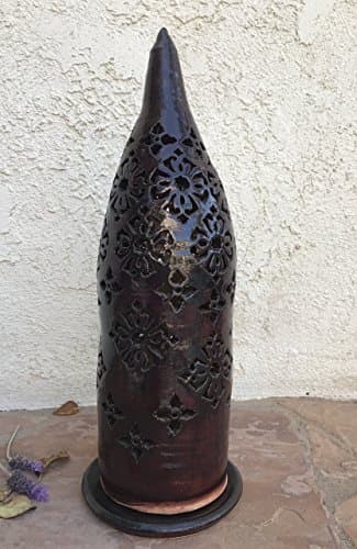 Carved Candle Holder handmade ceramic votive - please read description