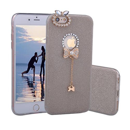 iPhone 6/6s Glitter Case, Bling Luxury Diamond Shiny Soft TPU Cover with [Sparkly Crystal] for iPhone6/6s (4.7 inch)-Champagne
