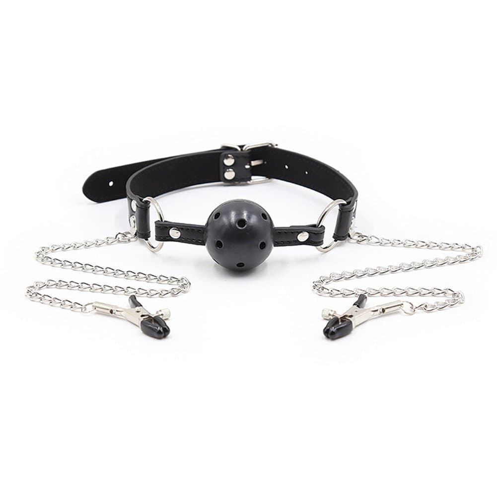 Plastic Ball with Leather Strap Collar Play Ball For Men Woman
