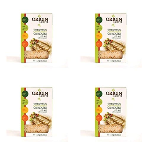 (4 PACK) - Origin Earth Yeast Free Crackers With Spelt| 150 g |4 PACK - SUPER SAVER - SAVE MONEY