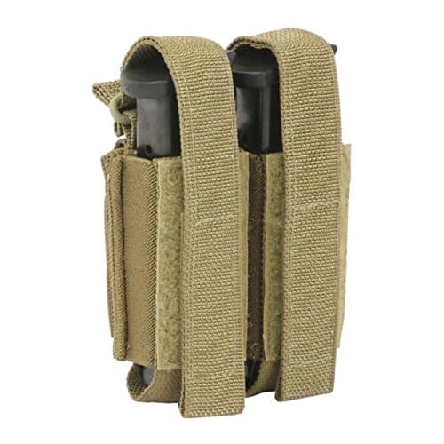 Tactical Assault Gear TAG Multi-Caliber MOLLE Pistol Pouch Double Mag Carrier Military Police SWAT Mag Pouch