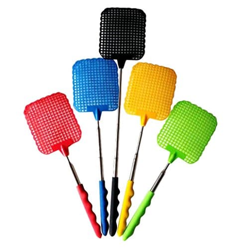 Aracoware Mromick 1PC Random Color Plastic Telescopic Extendable Fly Swatter Prevent Pest Mosquito Tool