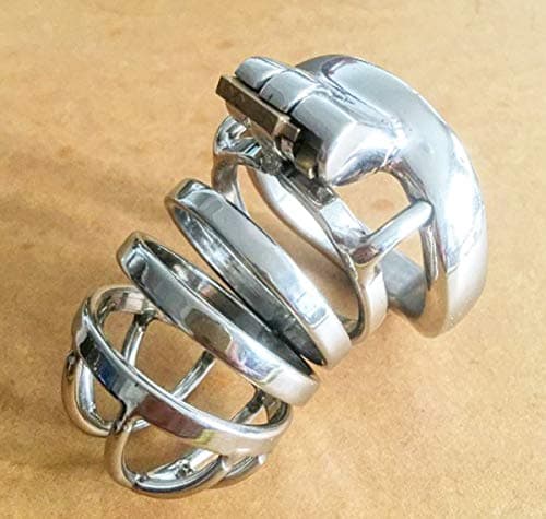 Chast-ity Device Ring Cage Lockable Bond-Age Lock Ring Men Stainless Steel Male