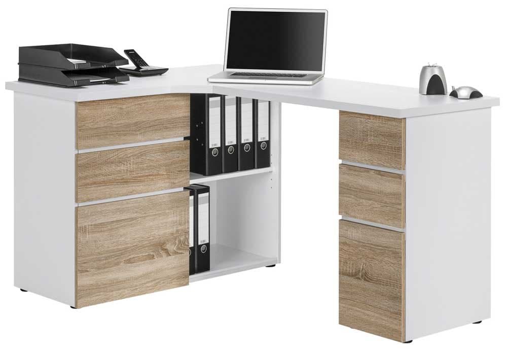 Maja 9543 Sonoma Oak Corner Computer Desk