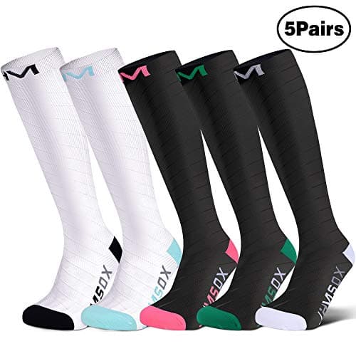 JHM Premium Compression Socks 20-30mmHg -Strong Support Best Graduated Pressure Sports Running Recovery Shin Splints Varicose Veins Socks Stockings-Boost Performance,Blood Circulation& Recovery