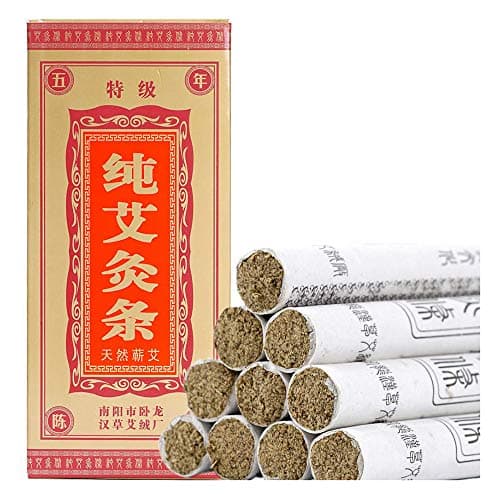 10Pcs/Box Moxa Rolls Chinese Traditional Roller Stick Black Roller Burner Moxibustion Acupuncture Massage