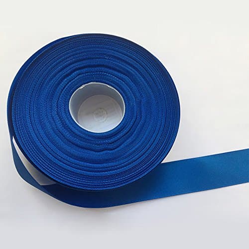 1 Inch Double Face Solid Polyester Satin Ribbon 50 Yards for Gift Package Wrapping,Floral Design,Hair Bow Clip Making,Crafting,Sewing,Wedding Decor,Boy Girl Baby Shower, Royal Blue