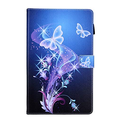 JCTek Shockproof Case for Samsung Galaxy Tab A 8.0 2019 Release Model T290 T295 T297,PU Leather Wallet Flip Stand Card Slots Protective Case Cover (Dream butterfly)