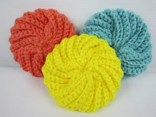Reuseable Kitchen Dish Pad, Set of 3, Handmade