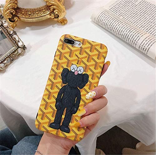 iPhone X Case/iPhone Xs Case, Designer KAWS Sesame TPU Anti-Slip Soft Shockproof Drop Protective Case Cover for iPhone X/Xs