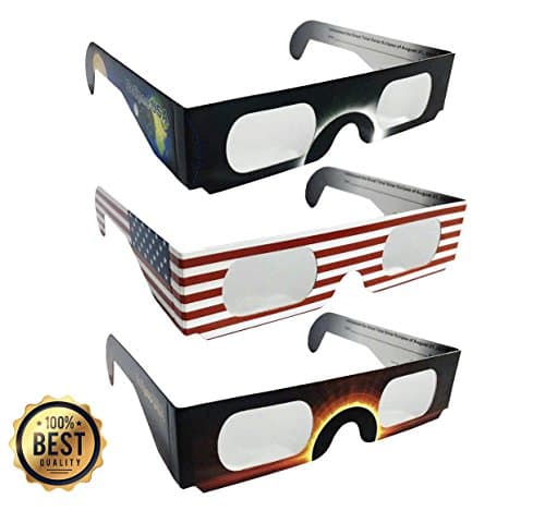 Solar Eclipse Glasses - CE and ISO Certified Safe for Solar Eclipse Viewing Glasses - CUSTOM, WRITABLE, THICK LENS - Premium TagProducts Shades - Viewer and filters (10 Pack) (USA)