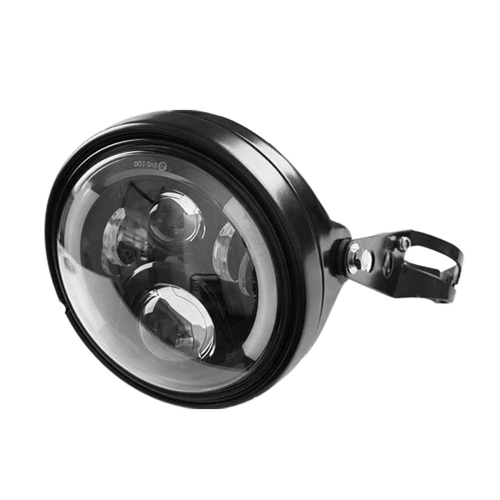 Gorgeri 7Inch Refit Round Motorcycle H4 Headlight Headlamp with Lamp Housing and Headlight Brackets for FXST models with 7" LED Headlight Sportster (Lamp housing + bracket + lamp)