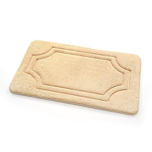 Stephan Roberts Luxurious Memory Foam Floor Bath Mat with Water Shield Technology, 17" x 24", Biscotti Beige