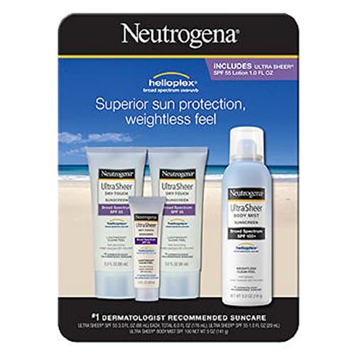 Neutrogena Ultra Sheer Dry Touch Sunscreen Multi-Pack, SPF 55, EXP 09/2018