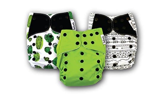 3 Pack 6 Bamboo Terry Inserts Adjustable Cloth Pocket Diaper Boy Girl Baby Toddler Breathable Reusable Washable Leolamb (Prickly)