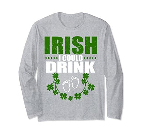 Unisex Irish I Could Drink St Patrick'day Tshirt Medium Heather Grey