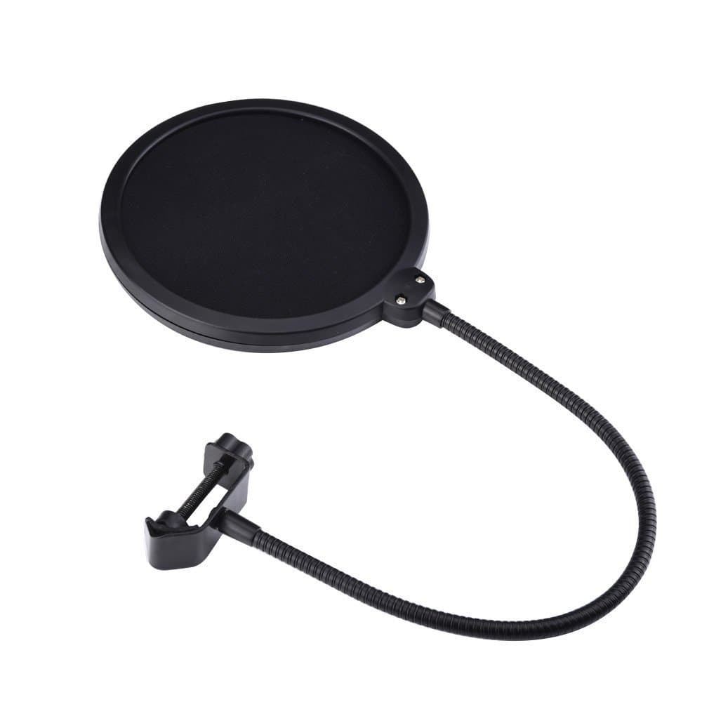 GamutTek 350mm Laenge 130mm Durchmesser Studio Microphone Mic Windschutz Pop Filter Mask Schied Popschutz/Popkiller Pop Blocker Fuer Apropos Singen Recording