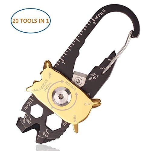 Durovin Multi-functional Combination Tool, 20-in-1 Stainless Steel Multi-Purpose Folding EDC Outdoor Pocket Tool Wrench Screwdriver Bottle Opener for Outdoor Camping Emergency Survival Life-Saving