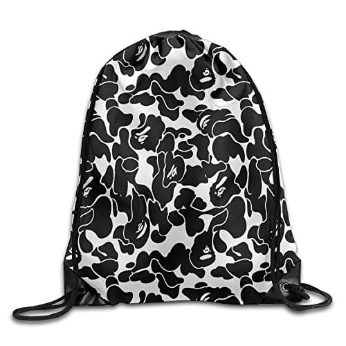 Bape Camo Drawstring Shoulder Bag School Travel Backpack College Sackpack
