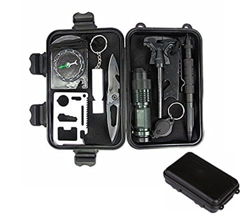 HMMS 10 in 1 Outdoor Survival Kit Self Help Set SOS Emergency Box Sport Camping Hiking Tools