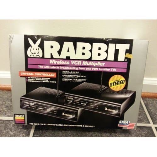 Gemini Rabbit Wireless Vcr Multiplier The Ultimate In Broadcasting From One Vcr To Other Tvs Use Also For Extending Cable, Baby Monitoring Security
