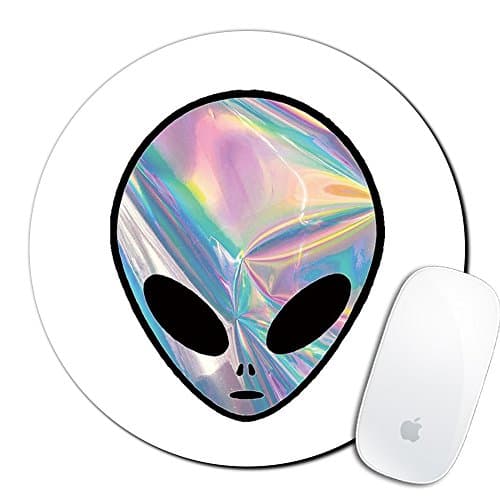 Royal Up Alien Mask Custom Mouse Pad Gaming Mat Keyboard Pad Waterproof Material Non-slip Personalized Round Mouse pad (7.8x7.8x0.08Inch)