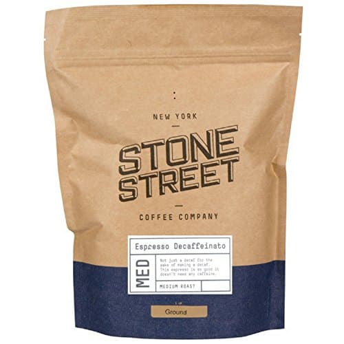DECAF ESPRESSO Ground Coffee | 1 LB Bag | Medium Roast | Thick Italian Style Crema | Fine Grind Decaffeinated