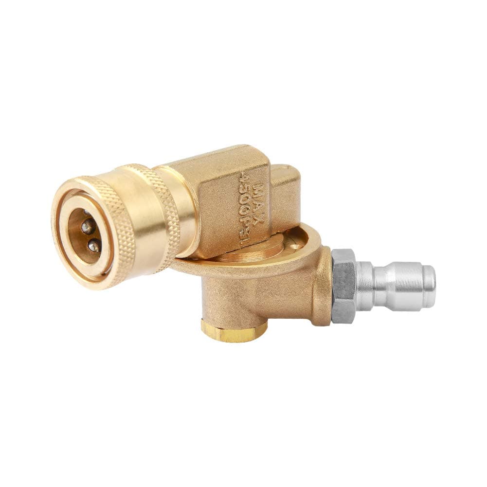 Atmozon Quick Connecting Pivoting for Pressure Washer Spray Nozzle, Gutter Cleaner Attachment, Clean Hard to Reach Area， 240 Degree, 7 Angles,4500 PSI,1/4Inch Quick Connect.