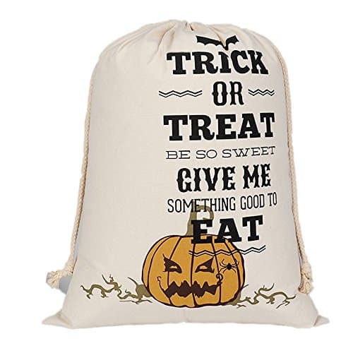 ASeir Halloween Candy Bag Bundle Pocket Drawstring Storage Bag Satchel Rucksack (D)