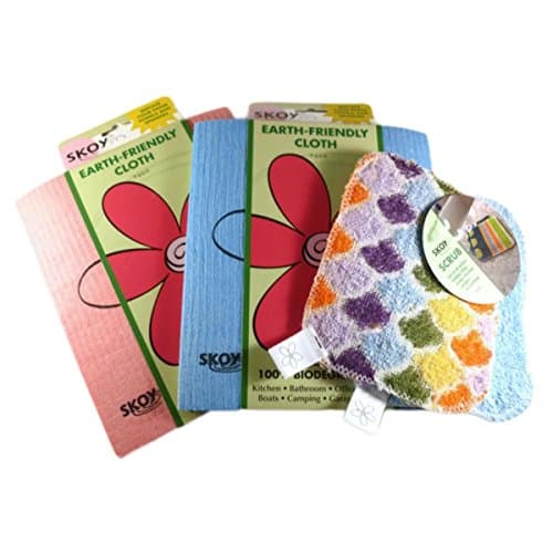 Skoy Products Bundle 3 Items 2 Flower(4 Pk) and 1 Scrub Set (2 Pk)