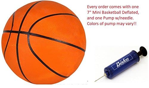 7" Mini Basketball With Pump- Amazing value for a single ball and pump pack! Great for gifts, party favor, backyard fun, pool parties, indoor and outdoor fun!