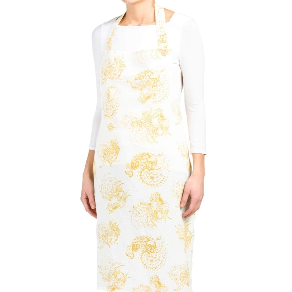 April Cornell Backyard Gold Chef Apron, One Size fits All