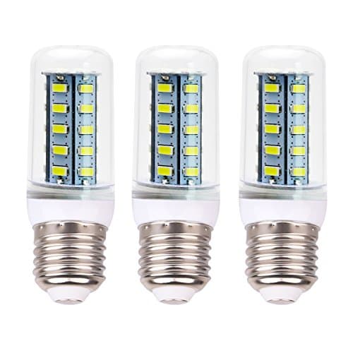 3-Pack Medium Screw E27 Base LED T10 Tubular Light Bulb 9w Daylight 6000k 360 Degree LED Corn Bulb with Cover