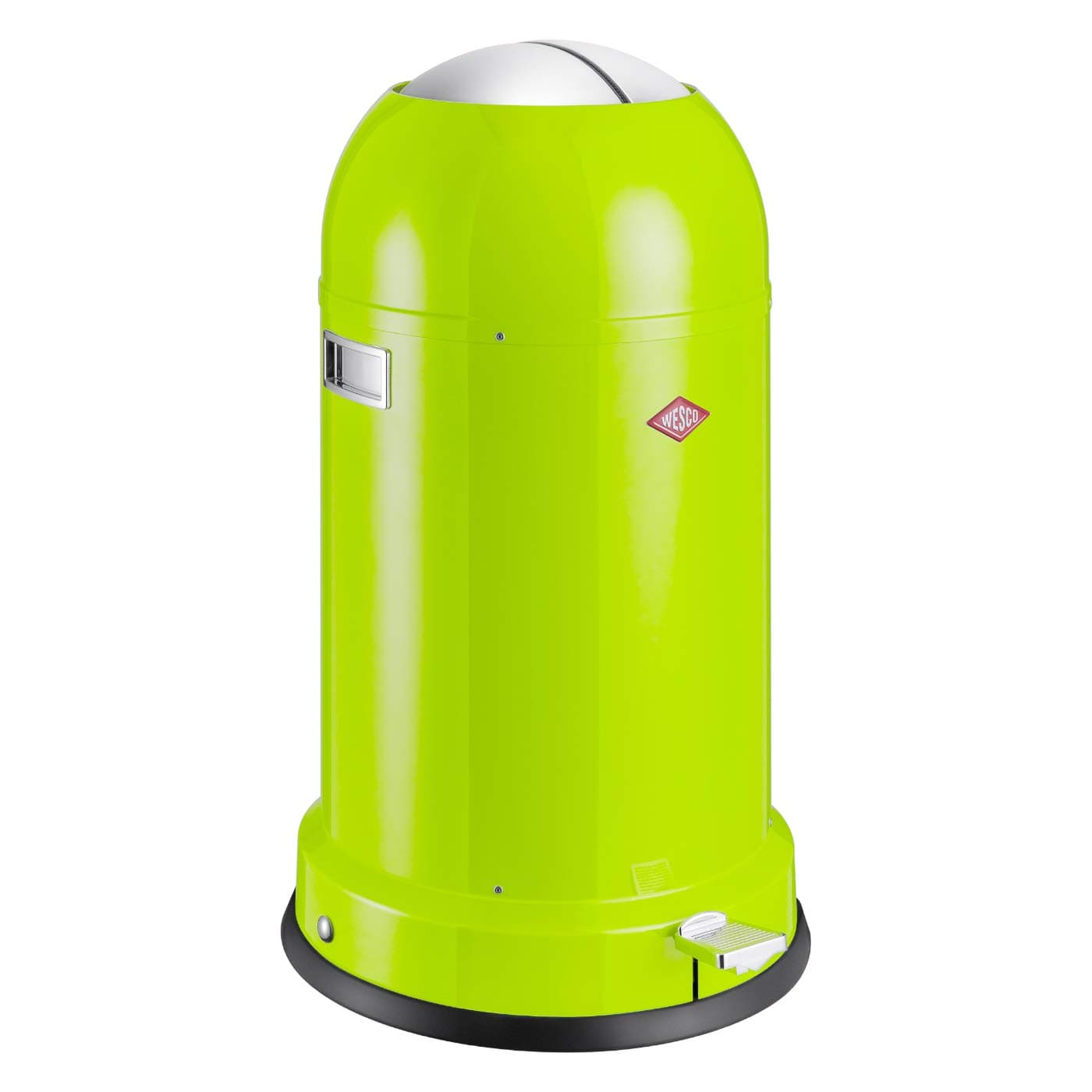 WESCO Kickmaster Classic-German Designed-Step Trash Can, Powder Coated Steel, 8.7 Gallon/33 L, Lime Green