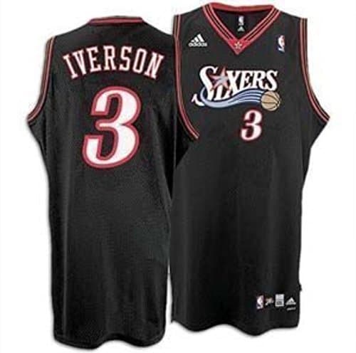 Allen Iverson Black Swingman Jersey Size large