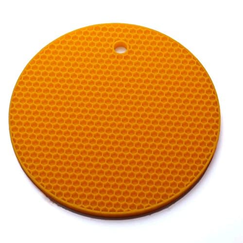 OPOCC Premium Multipurpose Silicone Kitchen Tool - Pot Holder, Trivet Mat, Jar Opener, Spoon Rest, Coaster- Non Slip, Flexible, Durable, Dishwasher Safe, Heat Resistant Hot Pads (Orange)