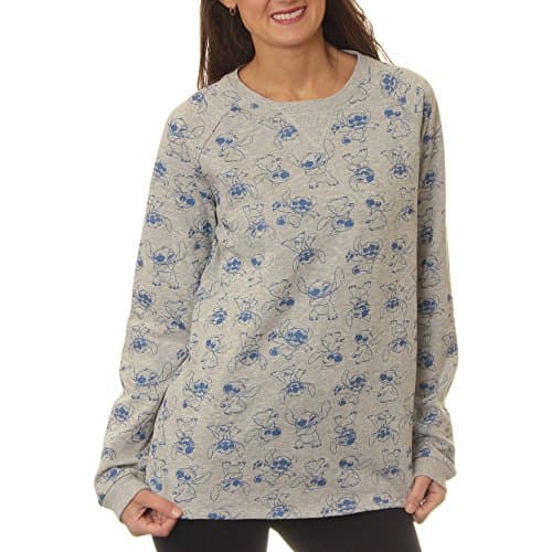Disney Stitch Juniors Metallic All Over Printed Fleece Pullover (S (3-5))