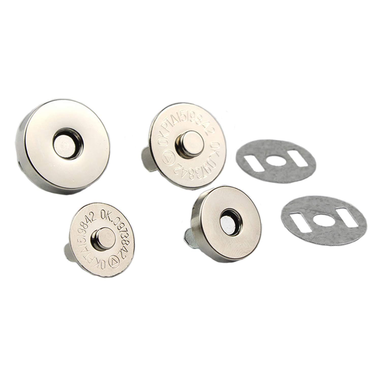 DLot 100 Sets Magnetic Button Clasp Snaps for Closure Purse Handbag Clothes Sewing Craft (18mm)