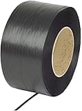 PAC Strapping 48H.30.2190 1/2" Light Duty Hand Grade Black Polypropylene Strapping, 9,000' Length