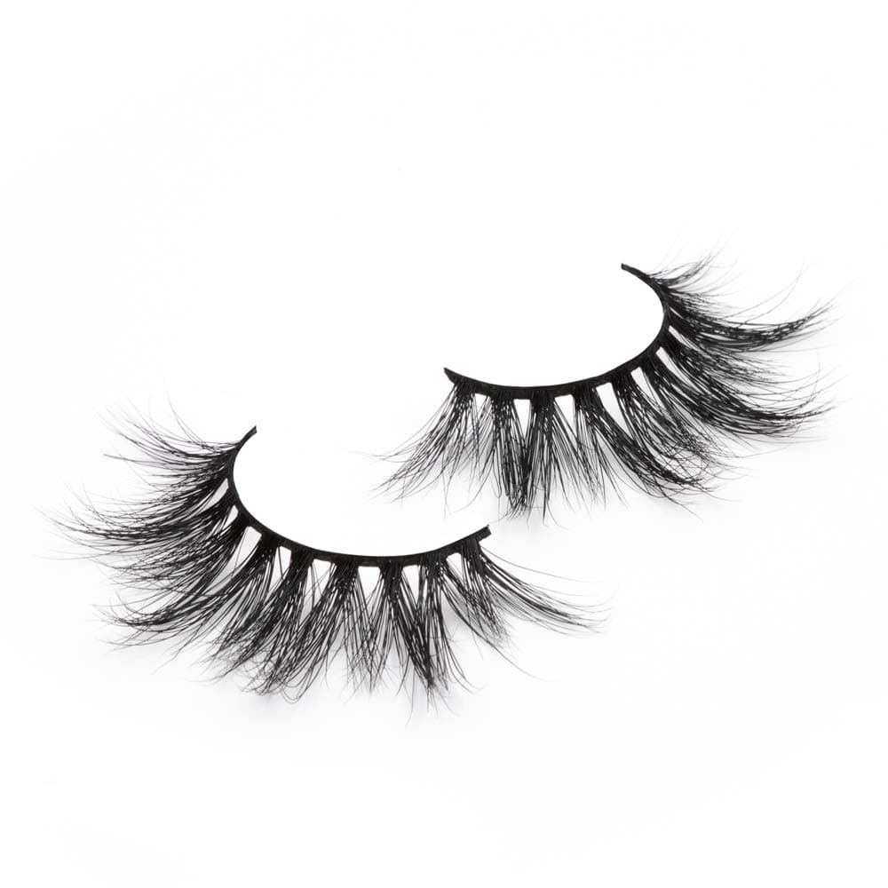 False Eyelashes 3D Mink Lashes Reusable 100% Siberian Fur Dramatic Look Handmade Fluffy Wispy Thick Strip Lashes for Women's Makeup by EYEMEI