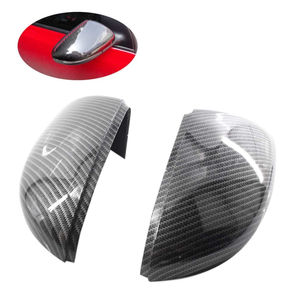 Iycorish Side Mirror Covers Caps(Carbon Look) Replacement Carbon Mirror Caps For Vw Golf 6 Jetta Mk6 Gti Gtd R20 Exterior Mirror