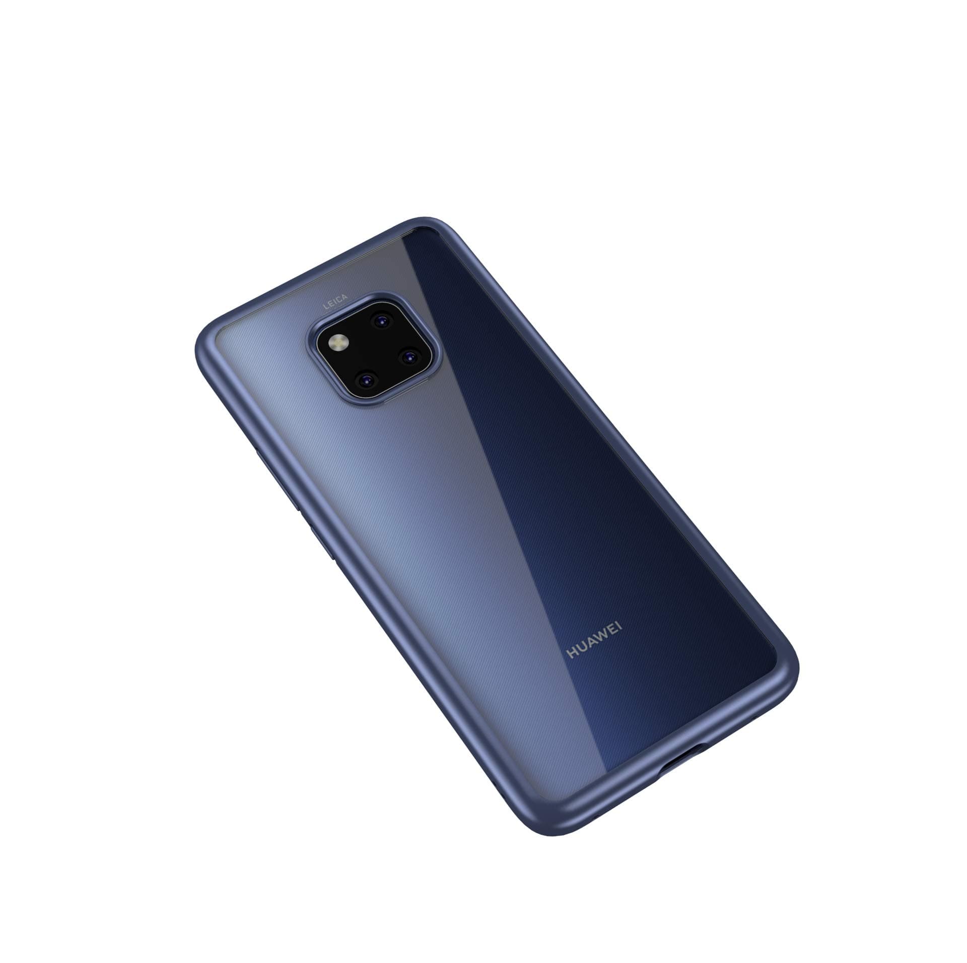 Grand Eletronics for Huawei Mate 20 Pro Ultra Thin Clear Anti-Scratch Hard Cover+TPU Silicone Bumper Hybrid Super Slim Fit Protective Case,Blue