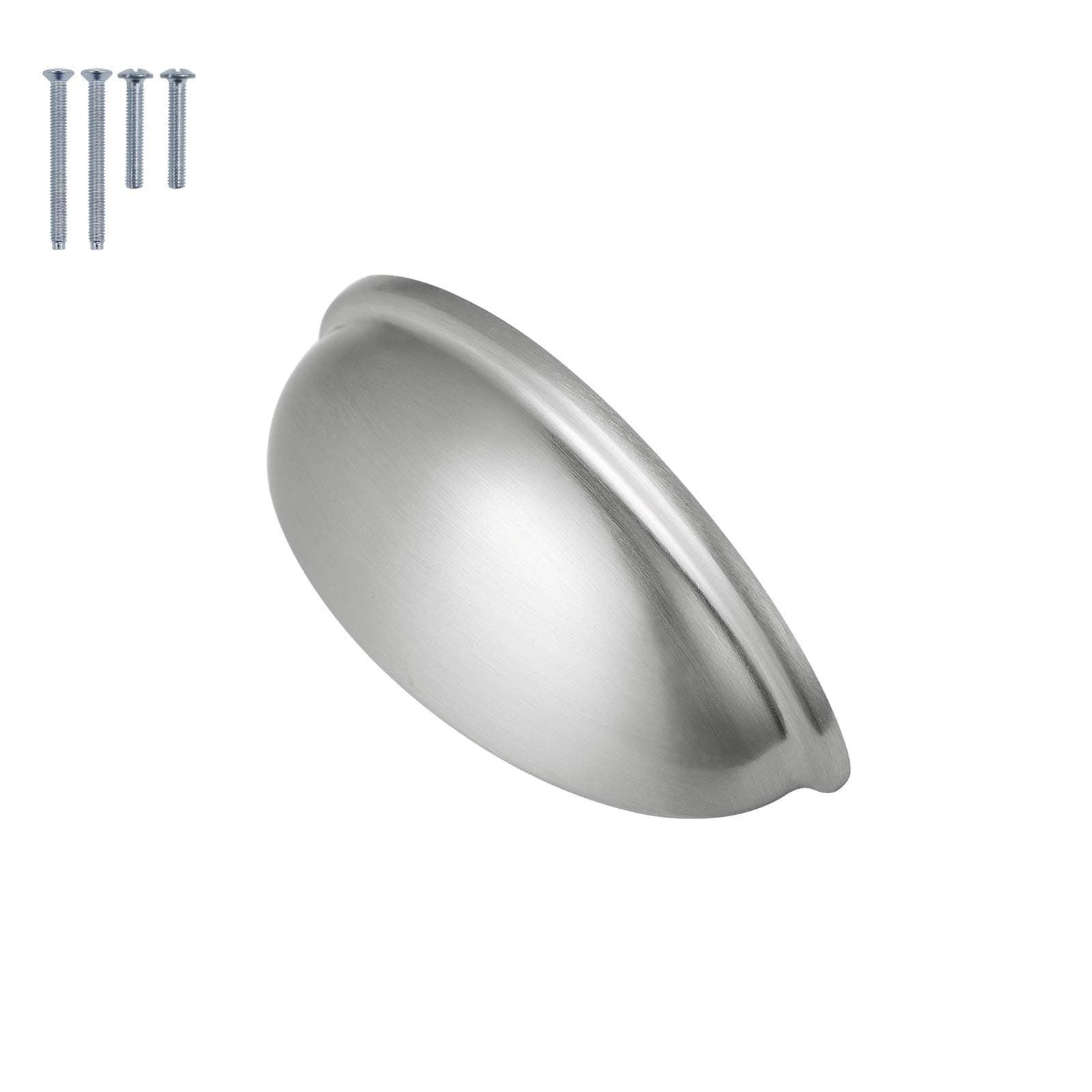 5 Pack 76mm Kitchen Cabinet Bin Cup Handle Zinc Alloy Cupboard Drawer Handles Brushed Nickel Bedroom Furniture Door Pulls