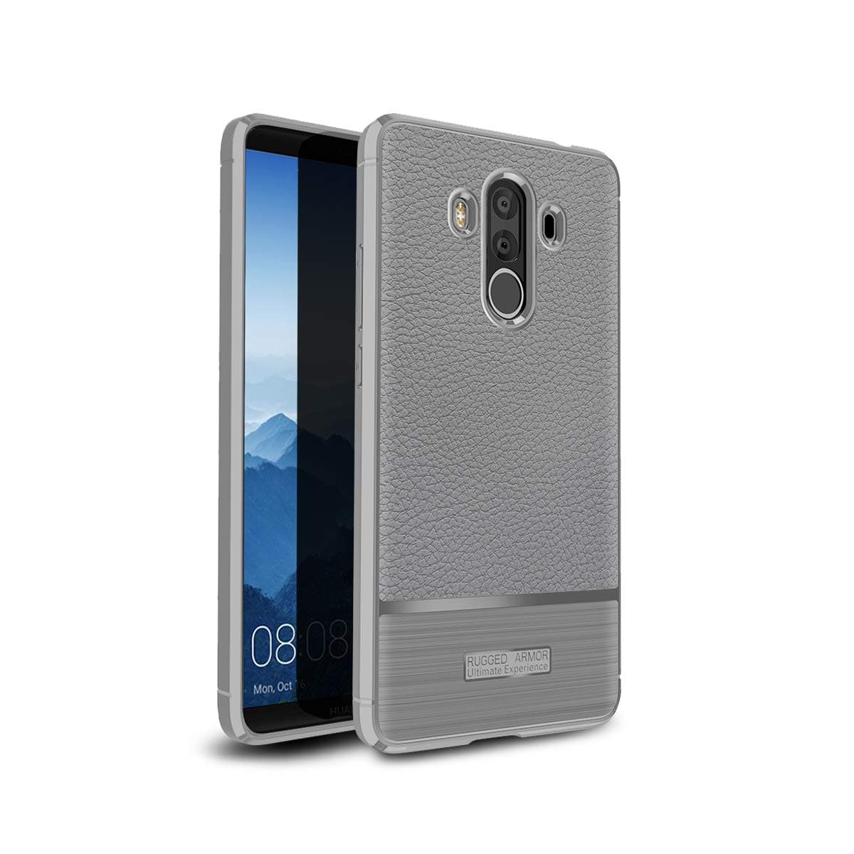 SHENGSD Rugged Armor Huawei Mate 10 pro Case, Soft Flexible TPU Silicone Protective Cover for Huawei Mate 10 pro - Gray