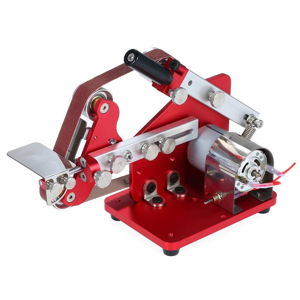 QWERTOUR Angle Grinder Belt Sander Machine Bench Sander Belt Table Polishing Sanding Machine 60W Electronic Micro Sander