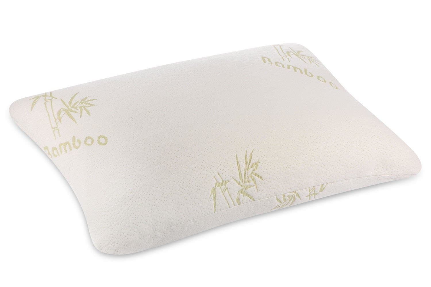 Herbs Dream Side Sleeper Bamboo Pillow Shredded Memory Foam Pillow with Zipper Removable Washable Pillowcase Cover Queen Size