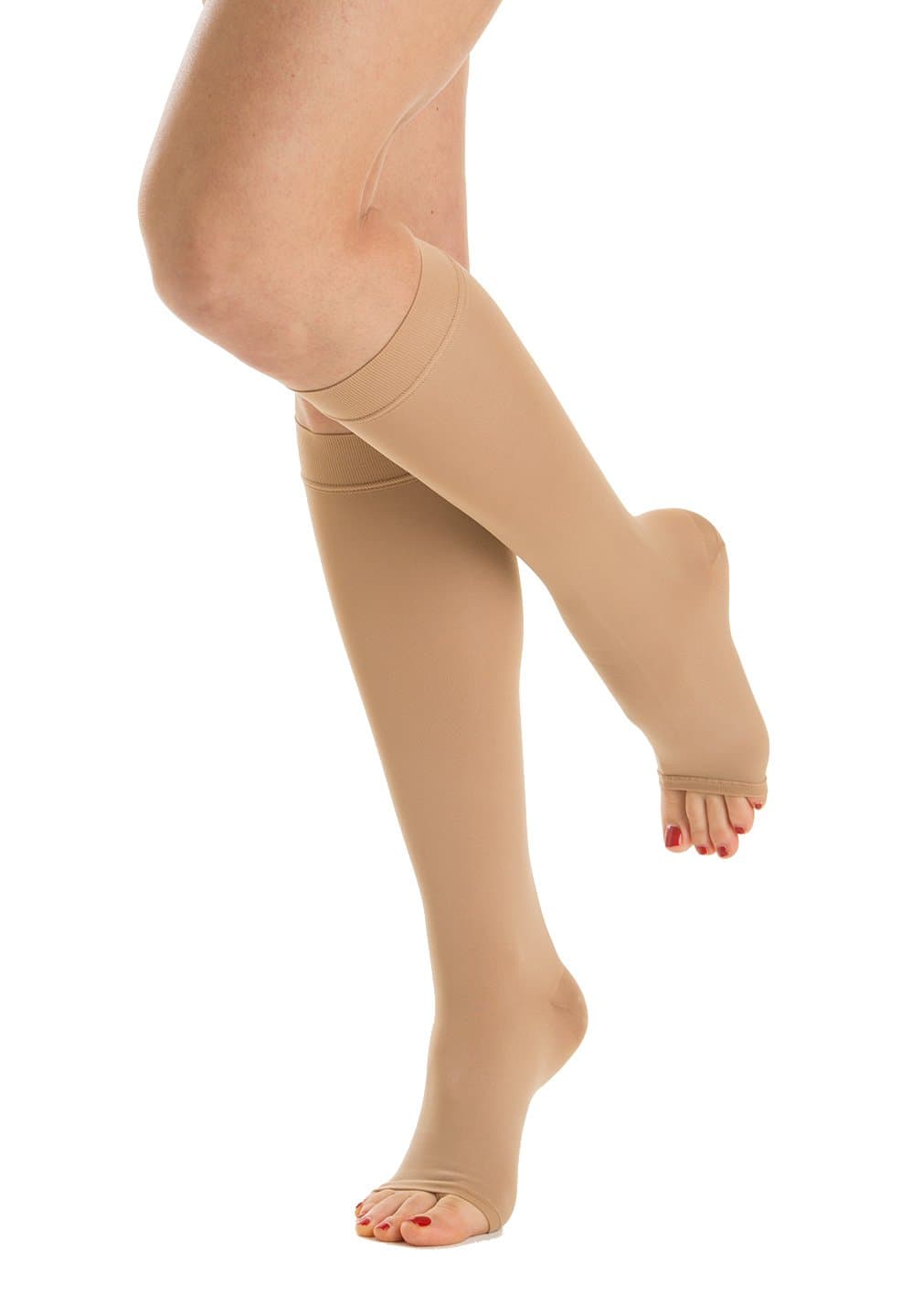 RelaxsanM1150A Soft Microfiber open-toe medical compression knee high socks (15-20 mmHg), 100% Made in Italy