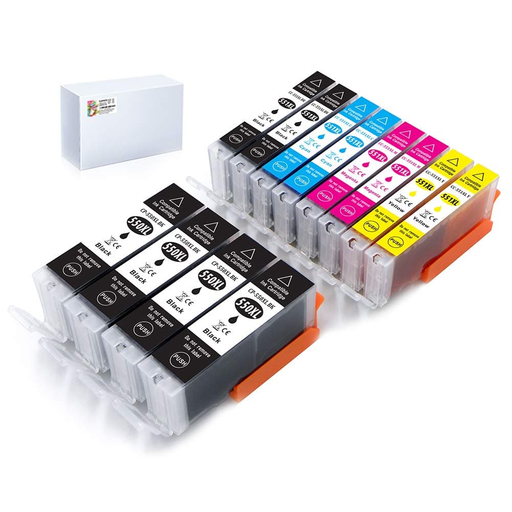 Galada Compatible Ink Cartridge Replacement for Canon PGI-550 CLI-551 PGI-550XL CLI-551XL for PIXMA iX6850 MG5450 MG5550 MG5650 MX725 MG7550 MG7150 MG6650 MG6450 MG6350 iP8750 iP7250 MX925（12pack）