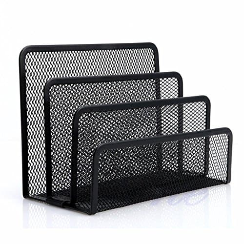 Mesh Letter Sorter Mail Document Tray Desk Office Folders Are Made Of Wire, Relatively Strong, Help Put The File